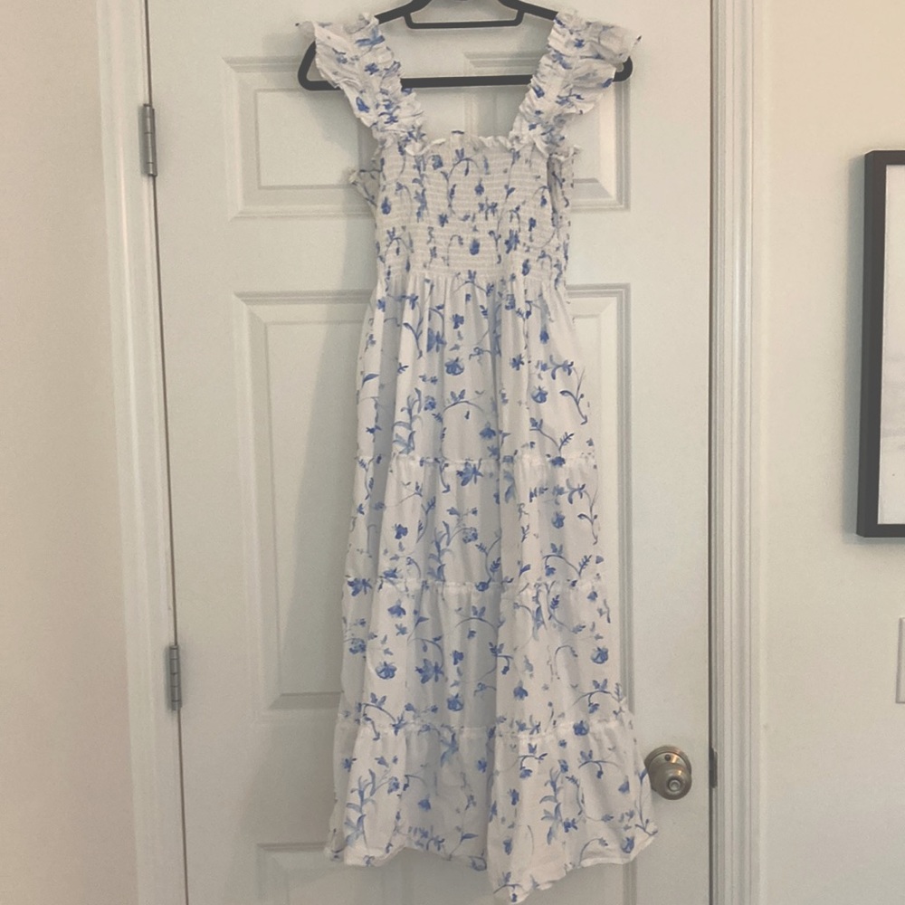 Hill House Ellie Nap Dress Blue Botanical Small